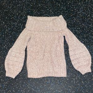 Anthropology Off-the-shoulder Bell-Sleeve Sweater